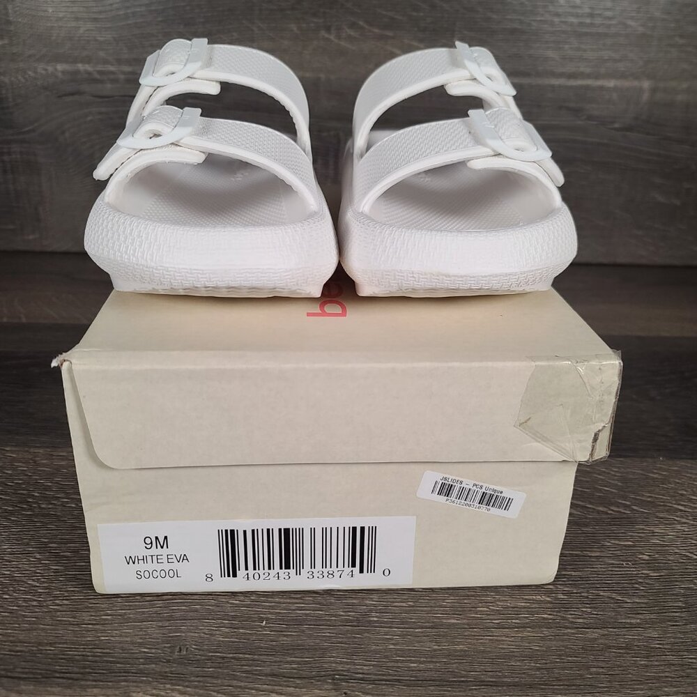 Beach Slides By J/Slides White Eva Double Buckle … - image 10